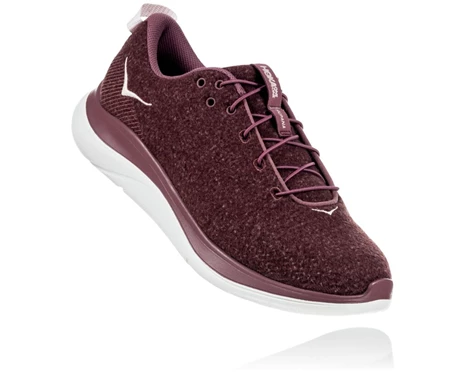 HOKA Hupana Flow Wool Promenadskor Dam Rosa Bruna / Bruna | FKS305674