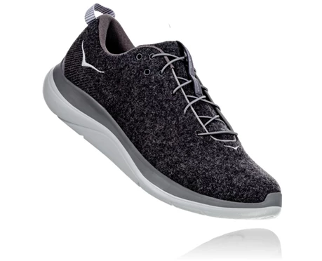 HOKA Hupana Flow Wool Stabila Löparskor Dam Mörkgrå | PDB267418